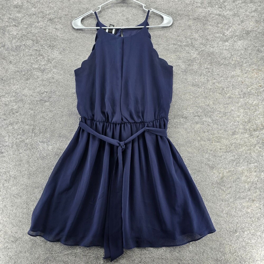 IZ Byer Dress Womens Large Sleeveless Blue Fit Flare